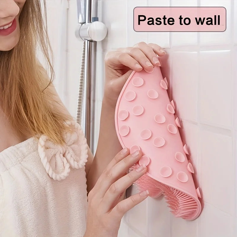 Exfoliating Foot Brush & Back Scrubber with Anti-Slip Suction Cups