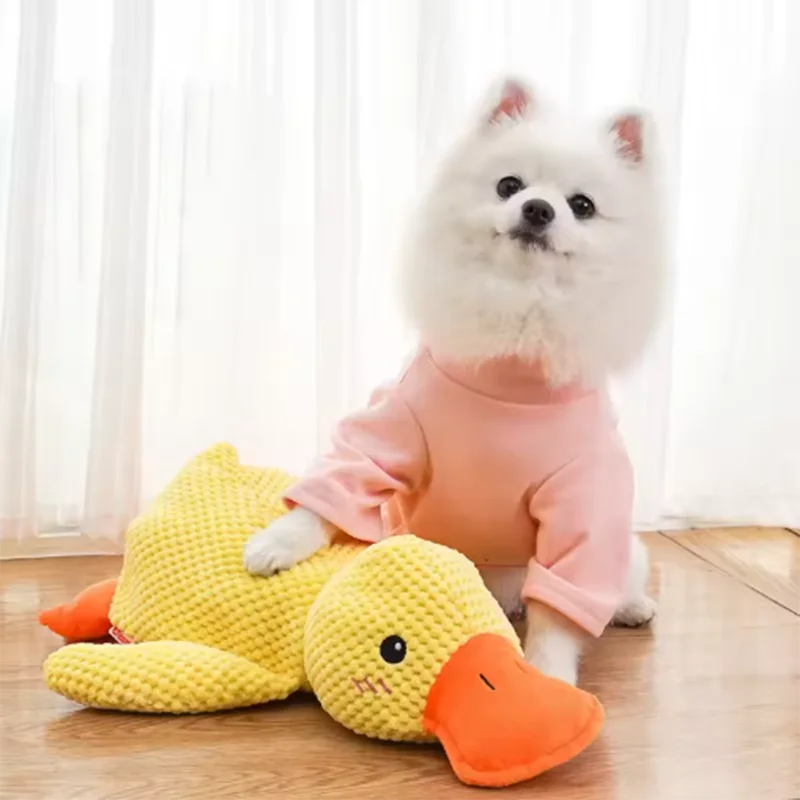 Interactive Plush Stomping Duck Dog Toy for Chewing & Play