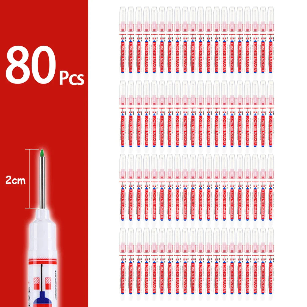 Waterproof Deep Hole Marker Pens for Woodworking & Metal Marking