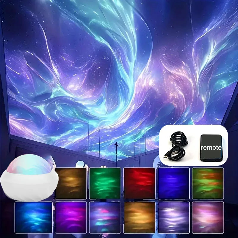 Northern Lights RGB Aurora Galaxy Projector Night Light with Remote Control