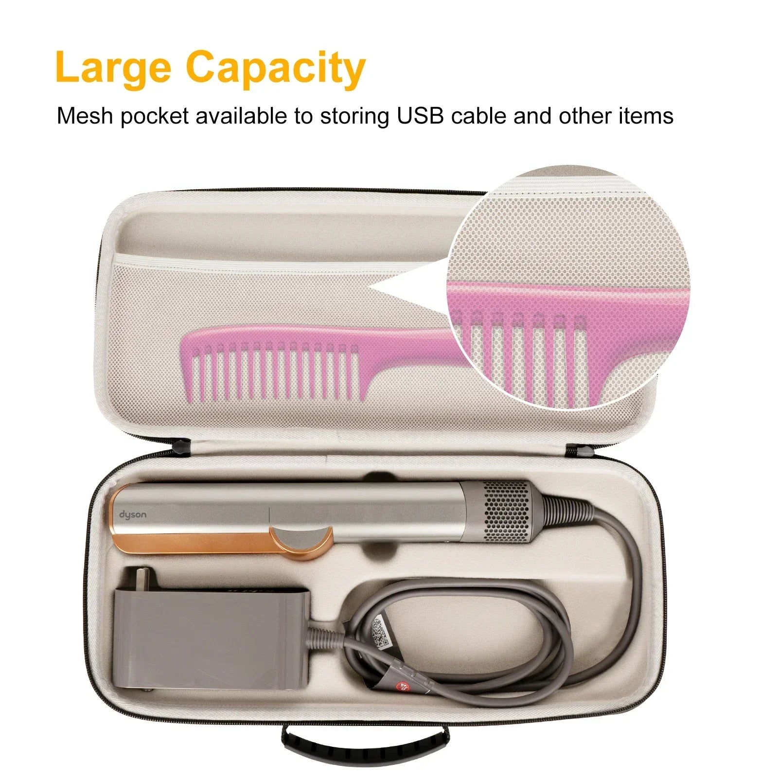 Hard EVA Carrying Case Compatible with Dyson Airstrait HT01 Hair Straightener