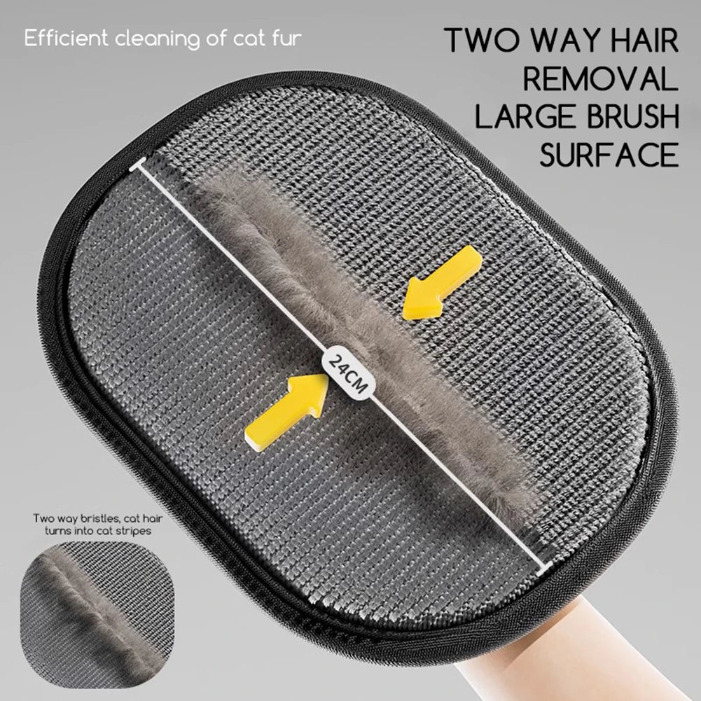 Pet Grooming Gloves - Hair Remover & Fur Catcher for Cats & Dogs | Electrostatic Brush for Sofa & Furniture (1/2/3 Pack)