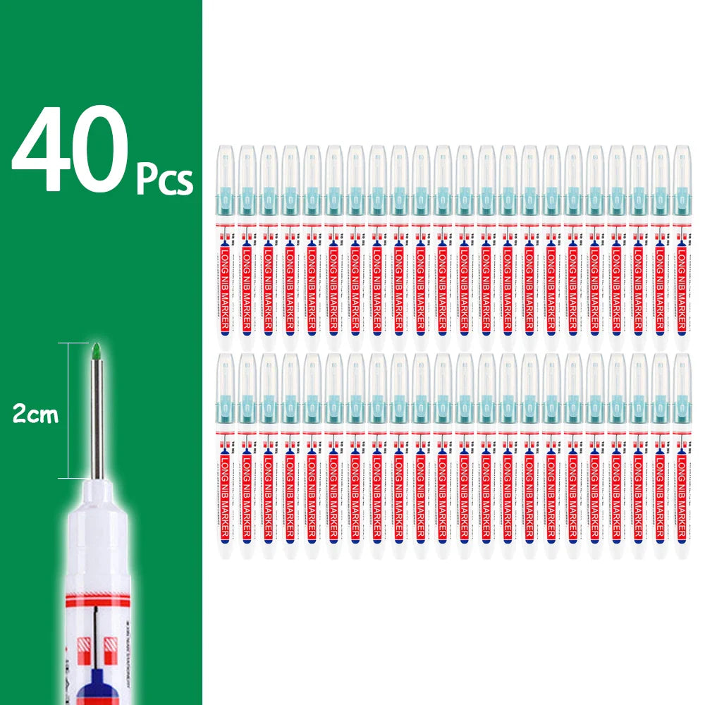 Waterproof Deep Hole Marker Pens for Woodworking & Metal Marking