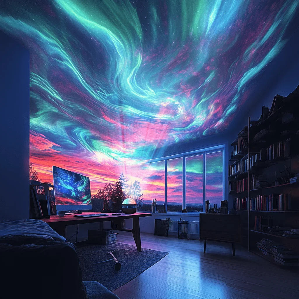 Northern Lights Galaxy Projector with Remote | USB Starry Sky Night Light