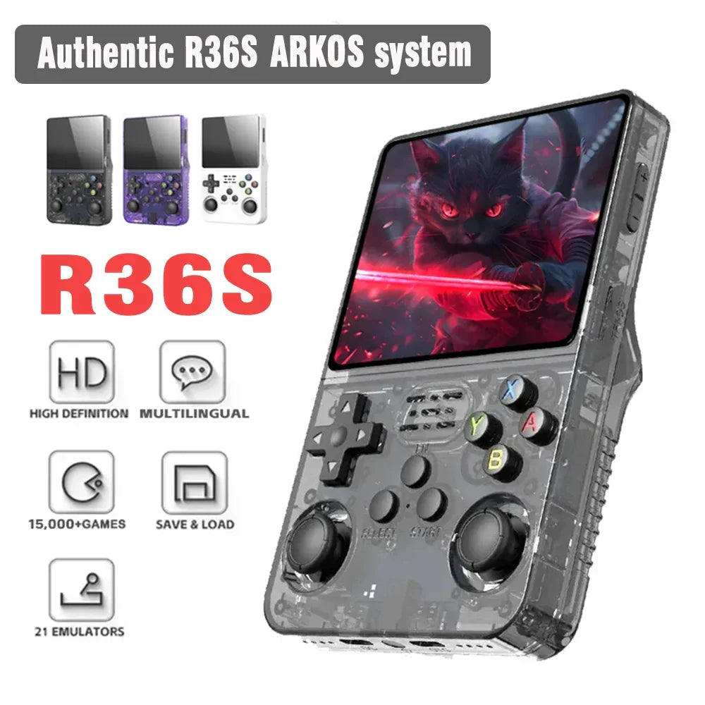 R36S Retro Handheld Game Console with 3.5-Inch IPS Screen Linux System