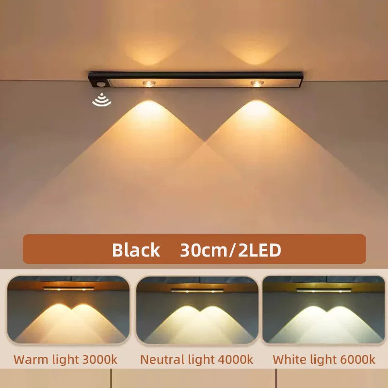 Cabinet Light USB Rechargeable Motion Sensor Ultra-Thin Night Light for Kitchen Wardrobe Cabinet | 20CM / 30CM / 40CM / 50CM LED Strip Light
