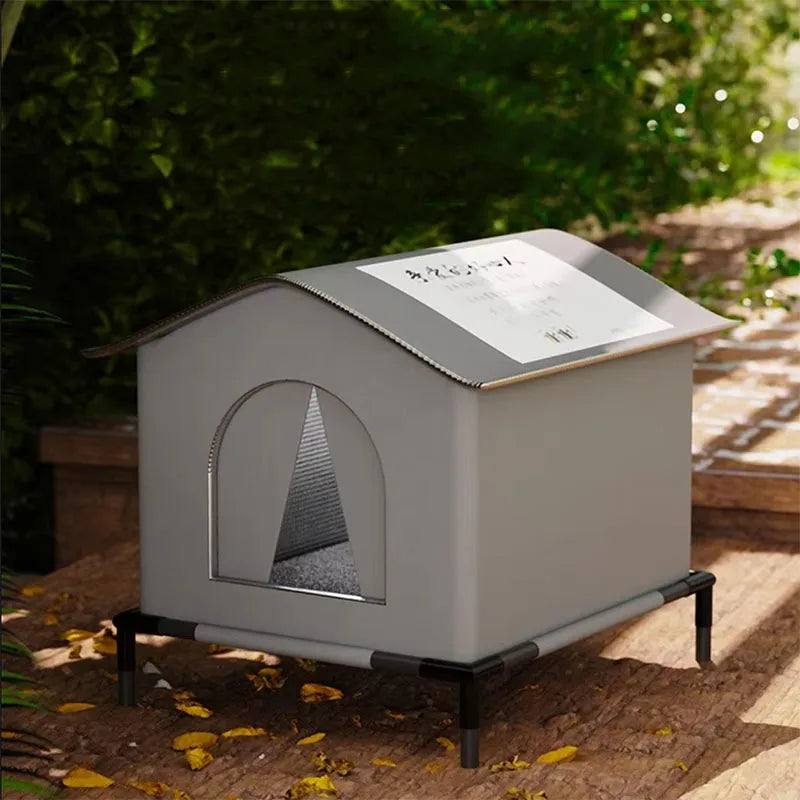 Waterproof Outdoor Pet Cave House — Winter Warm Foldable & Washable Sleeping Bed for Stray Cats, Small Dogs & Puppies | All-Weather Pet Shelter
