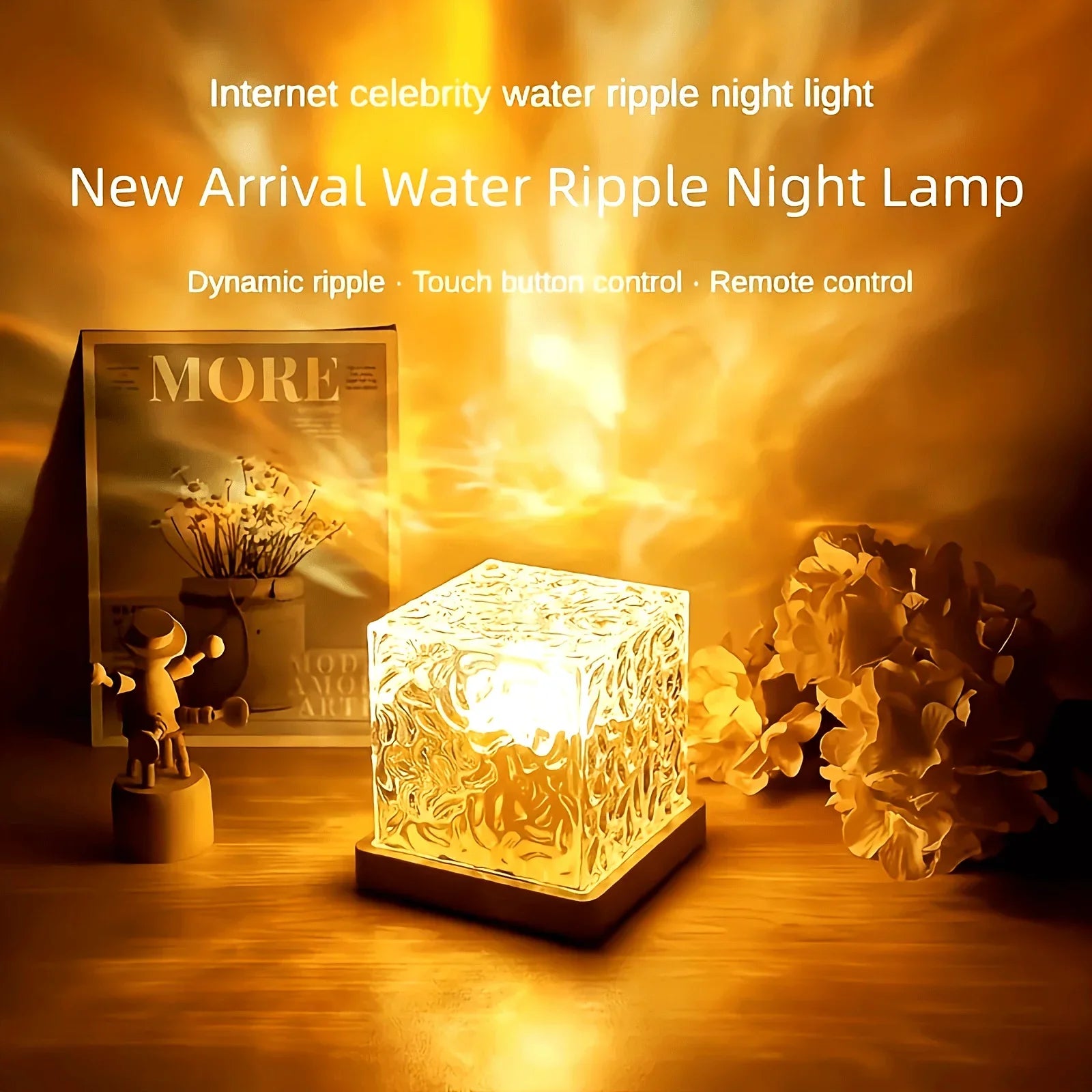 16-Color Ocean Wave Aurora Projector Lamp with Remote