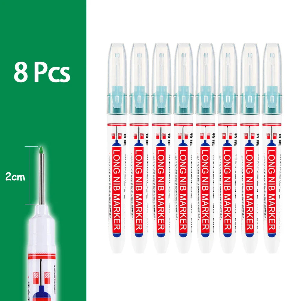 Waterproof Deep Hole Marker Pens for Woodworking & Metal Marking