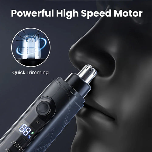 3-in-1 Rechargeable Nose Hair Trimmer with Facial Grooming Heads