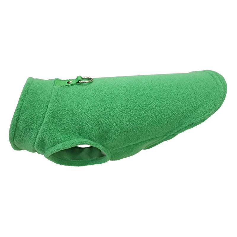 Warm Fleece Dog Jacket Vest With D-Ring | Pet Clothes For Small Dogs & Cats | French Bulldog Chihuahua Coat