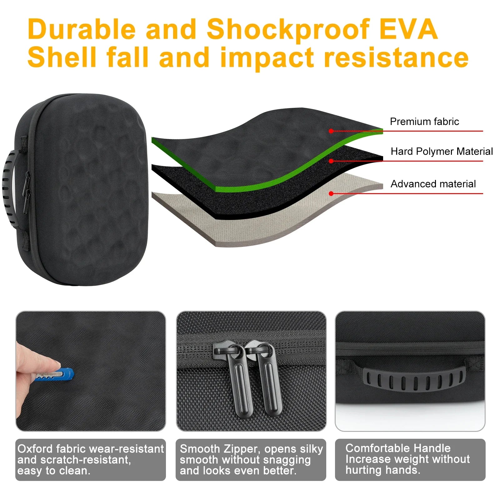 Hard Carrying Case Compatible with Meta Quest 3, Quest 3S and Quest 2 VR Accessories