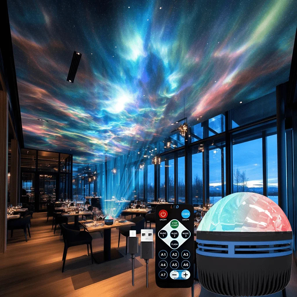 Northern Lights Galaxy Projector with Remote | USB Starry Sky Night Light