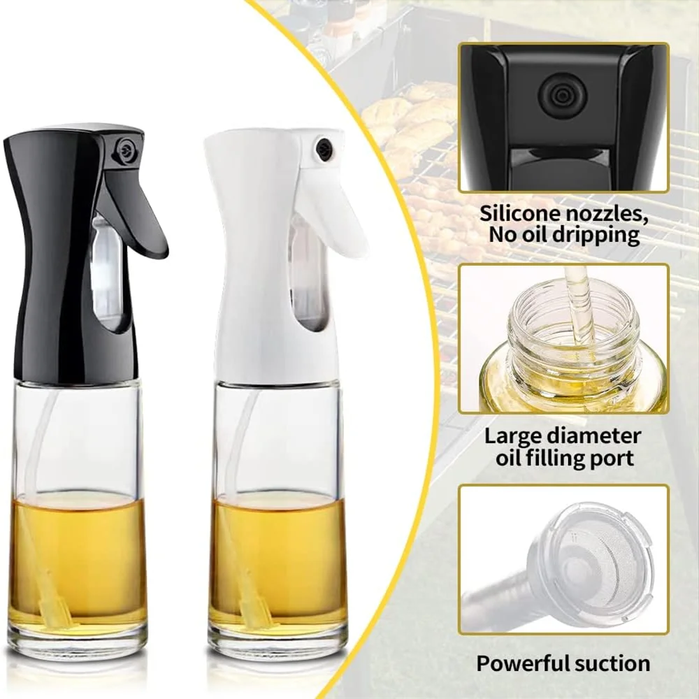 Reusable Olive Oil Sprayer Bottle for Cooking, Salad, Air Fryer & Vinegar