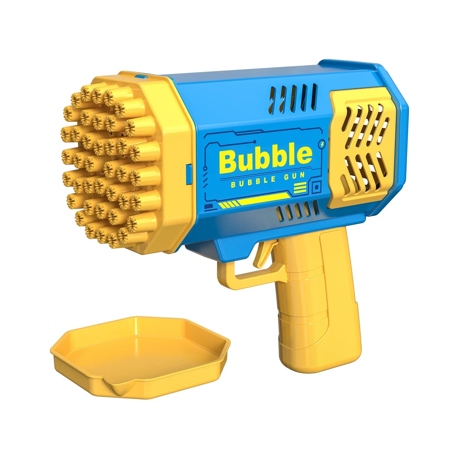 🚀 40-Hole Mega Bubble Machine | Automatic Light-Up Bubble Gun ✨
