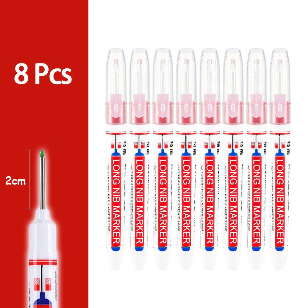 Waterproof Deep Hole Marker Pens for Woodworking & Metal Marking
