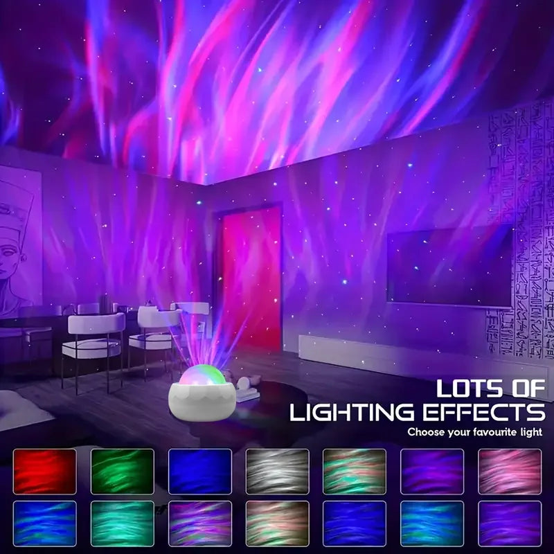 LED Aurora Galaxy Projector Night Light with Remote