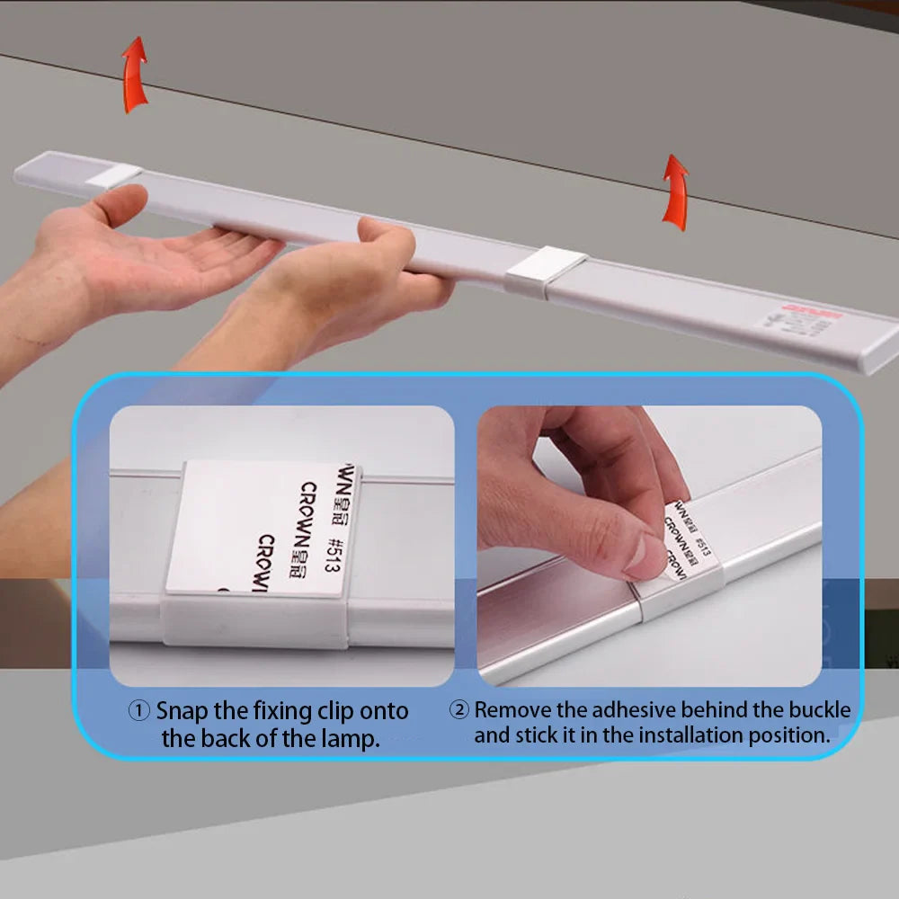 Cabinet Light USB Rechargeable Motion Sensor Ultra-Thin Night Light for Kitchen Wardrobe Cabinet | 20CM / 30CM / 40CM / 50CM LED Strip Light