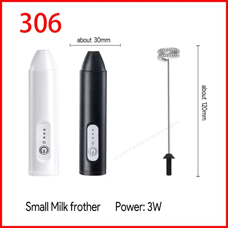 USB Rechargeable 3-Speed Handheld Milk Frother & Egg Beater