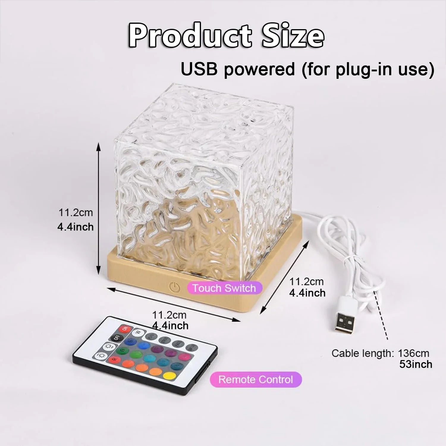 16-Color Ocean Wave Aurora Projector Lamp with Remote
