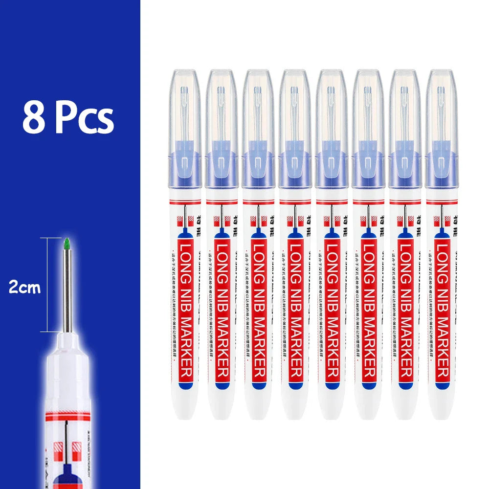 Waterproof Deep Hole Marker Pens for Woodworking & Metal Marking
