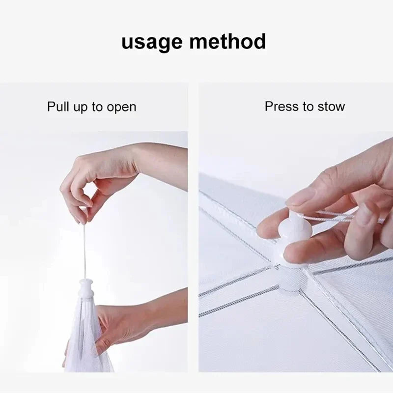 Foldable Washable Mesh Food Cover Tent for Table, Dish & Kitchen Insect Protection