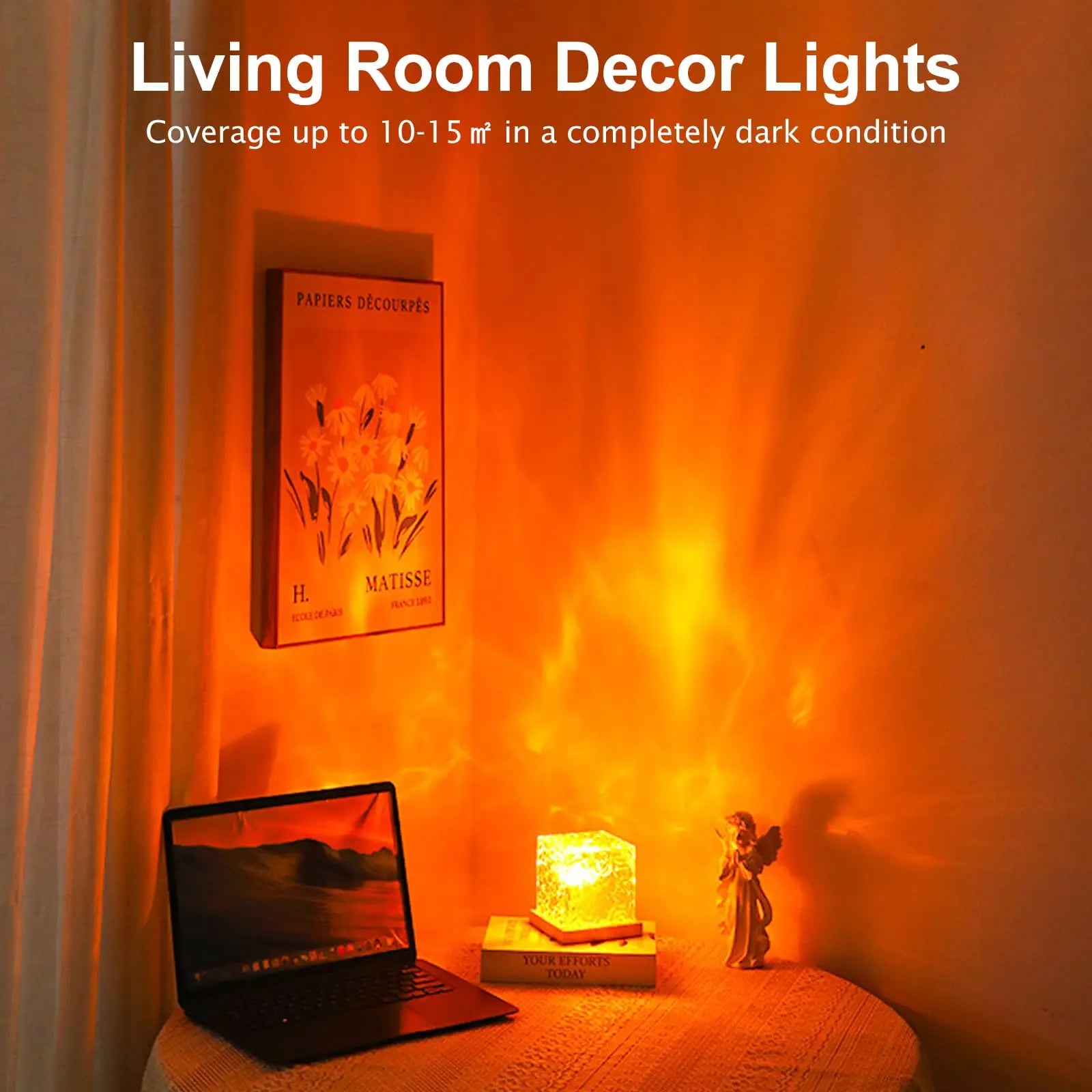 16-Color Ocean Wave Aurora Projector Lamp with Remote