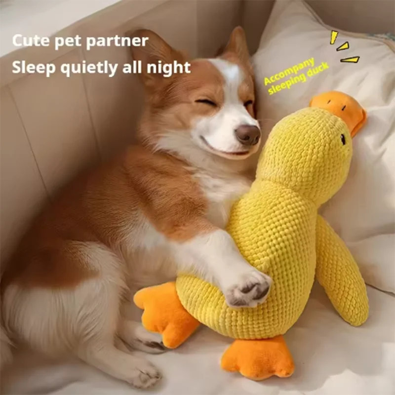 Interactive Plush Stomping Duck Dog Toy for Chewing & Play