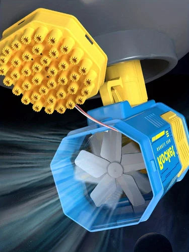 🚀 40-Hole Mega Bubble Machine | Automatic Light-Up Bubble Gun ✨