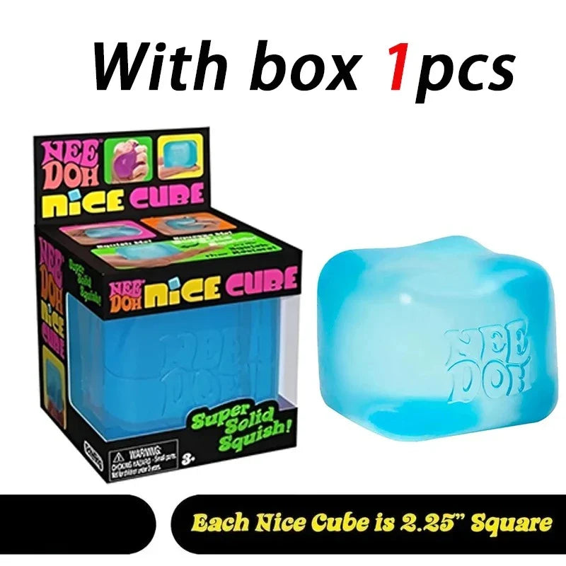 NeeDoh Nice Ice Squish Toy - Super Solid Cube Sensory Fidget Toy