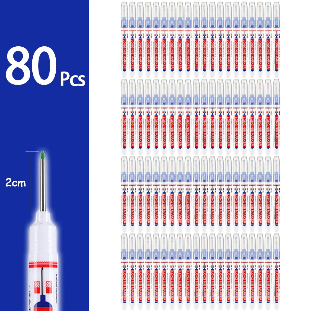 Waterproof Deep Hole Marker Pens for Woodworking & Metal Marking