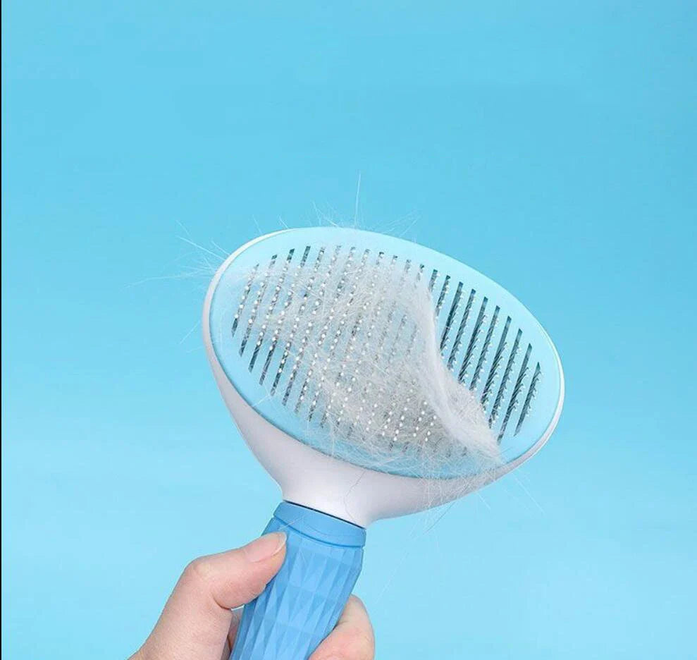 Pet Grooming Comb - Stainless Steel Brush for Dogs & Cats | Detangles Long Hair & Removes Loose Fur