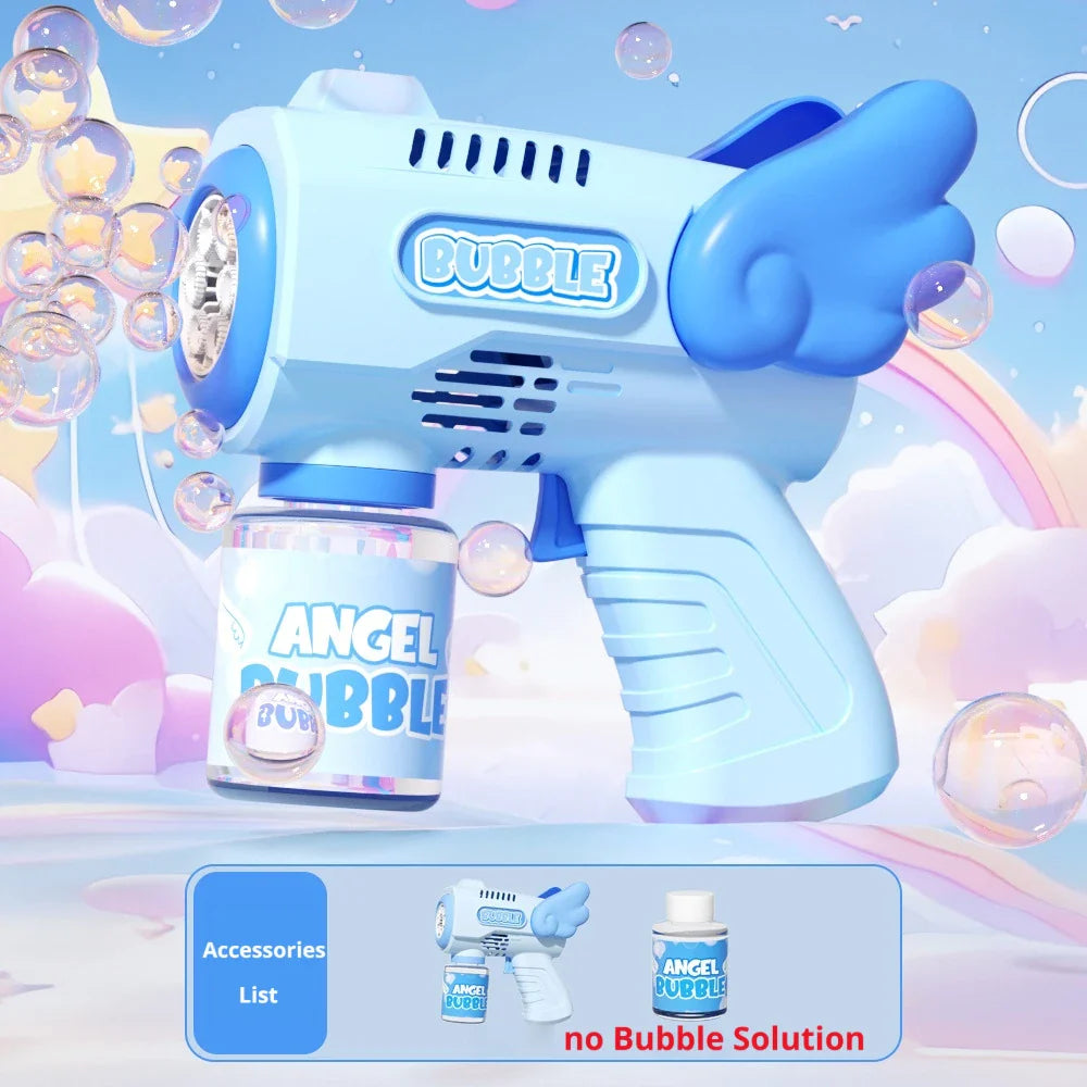 ✨ Electric Angel Bubble Wand | Automatic Light & Sound Bubble Gun 🧚‍♀️
