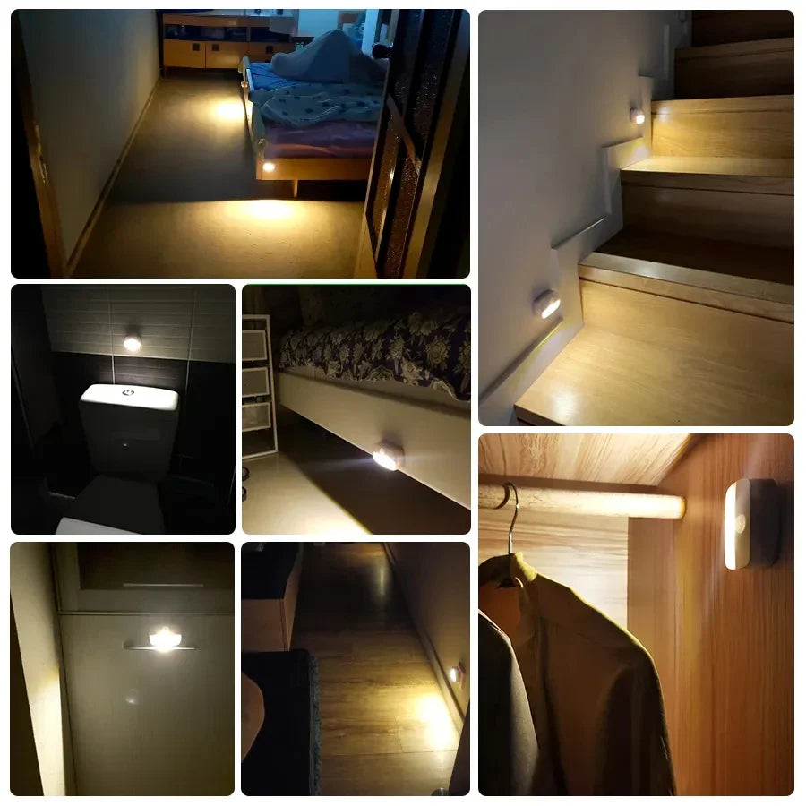 PIR Motion Sensor LED Night Light for Cabinet, Closet & Stairs