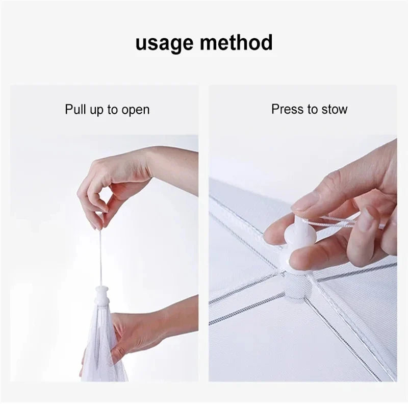 Foldable Washable Mesh Food Cover Tent for Table, Dish & Kitchen Insect Protection