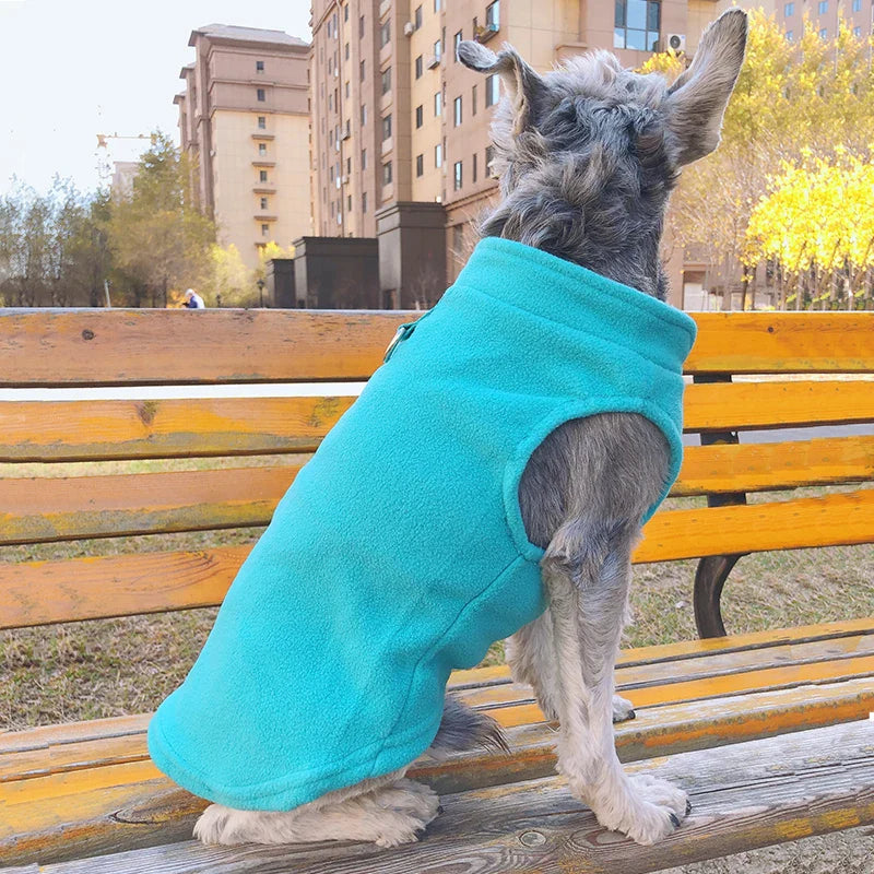 Warm Fleece Dog Jacket Vest With D-Ring | Pet Clothes For Small Dogs & Cats | French Bulldog Chihuahua Coat
