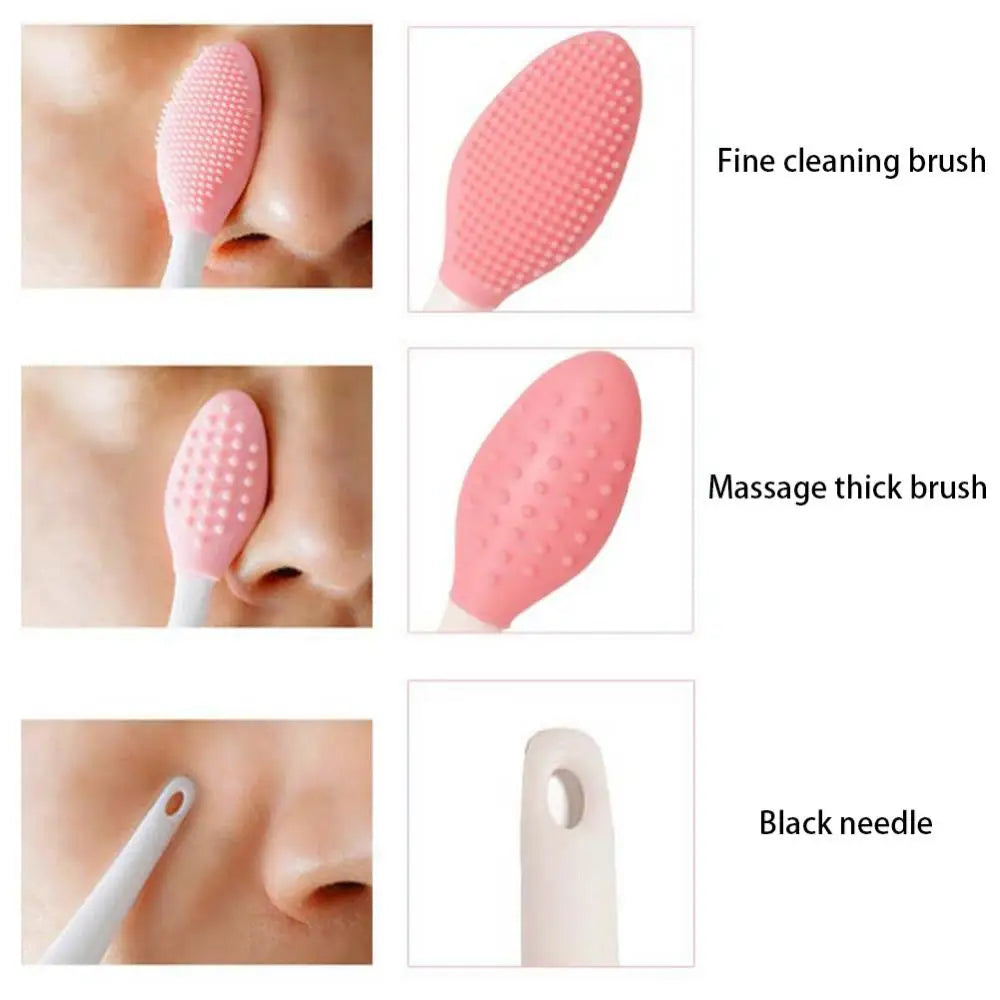 Silicone Facial Cleansing Brush for Face & Nose with Replacement Head