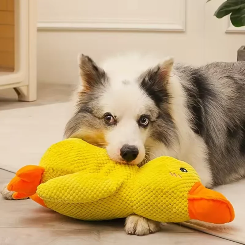 Interactive Plush Stomping Duck Dog Toy for Chewing & Play