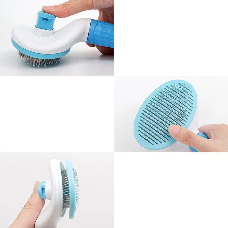 Pet Grooming Comb - Stainless Steel Brush for Dogs & Cats | Detangles Long Hair & Removes Loose Fur