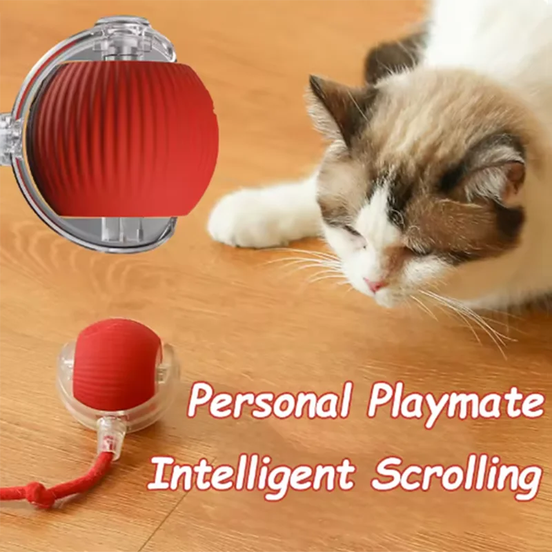 Intelligent Interactive Cat Ball Toy — Smart Obstacle Avoidance Pet Toy for Cats & Dogs | Long-Lasting Durable Easy to Clean Auto Rolling Ball