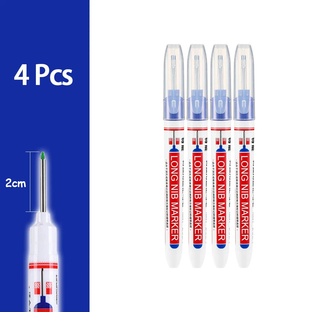Waterproof Deep Hole Marker Pens for Woodworking & Metal Marking