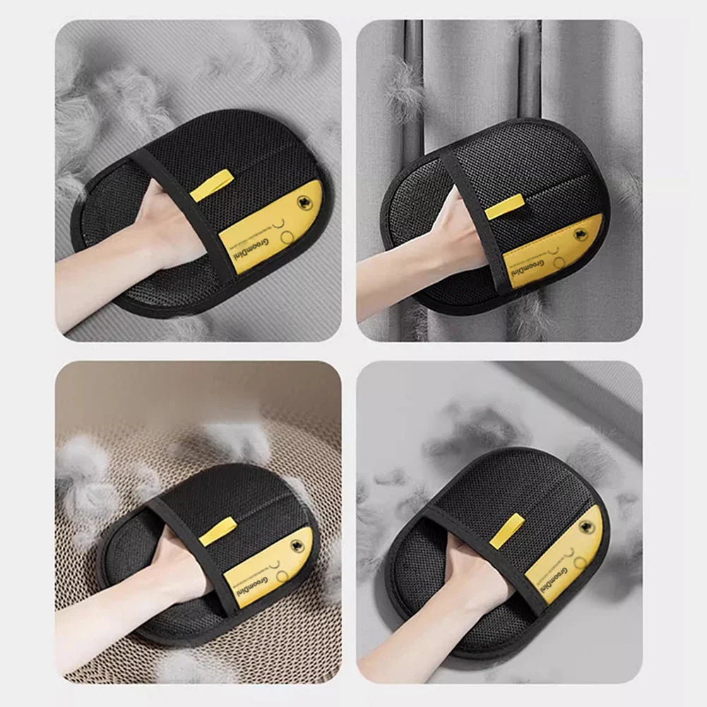 Pet Grooming Gloves - Hair Remover & Fur Catcher for Cats & Dogs | Electrostatic Brush for Sofa & Furniture (1/2/3 Pack)