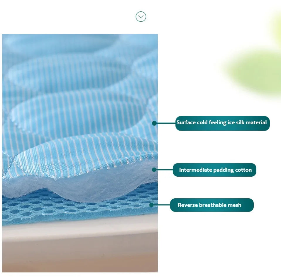 Cooling Pet Mat for Dogs & Cats, Summer Cold Bed Pad, Washable Non Slip Pet Sleeping Mat
