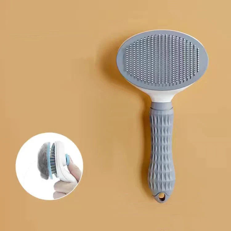 Pet Grooming Comb - Stainless Steel Brush for Dogs & Cats | Detangles Long Hair & Removes Loose Fur