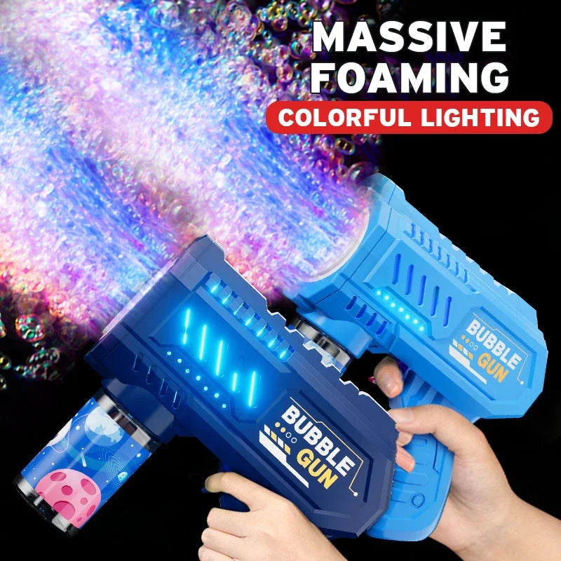 Automatic Rocket Bubble Blower Toy with Bubble Liquid for Kids