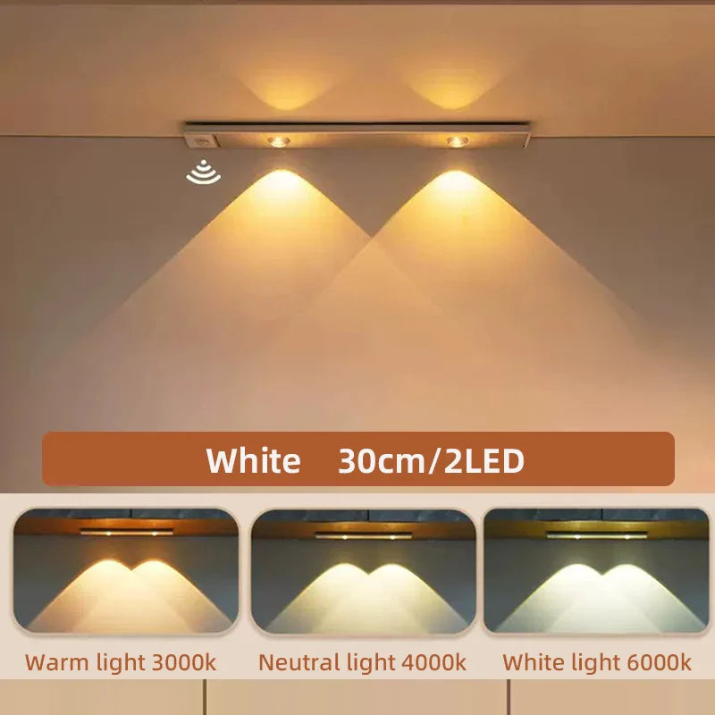 Cabinet Light USB Rechargeable Motion Sensor Ultra-Thin Night Light for Kitchen Wardrobe Cabinet | 20CM / 30CM / 40CM / 50CM LED Strip Light