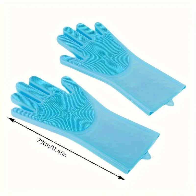 Silicone Pet Grooming & Bathing Gloves for Dogs and Cats Hair Removal