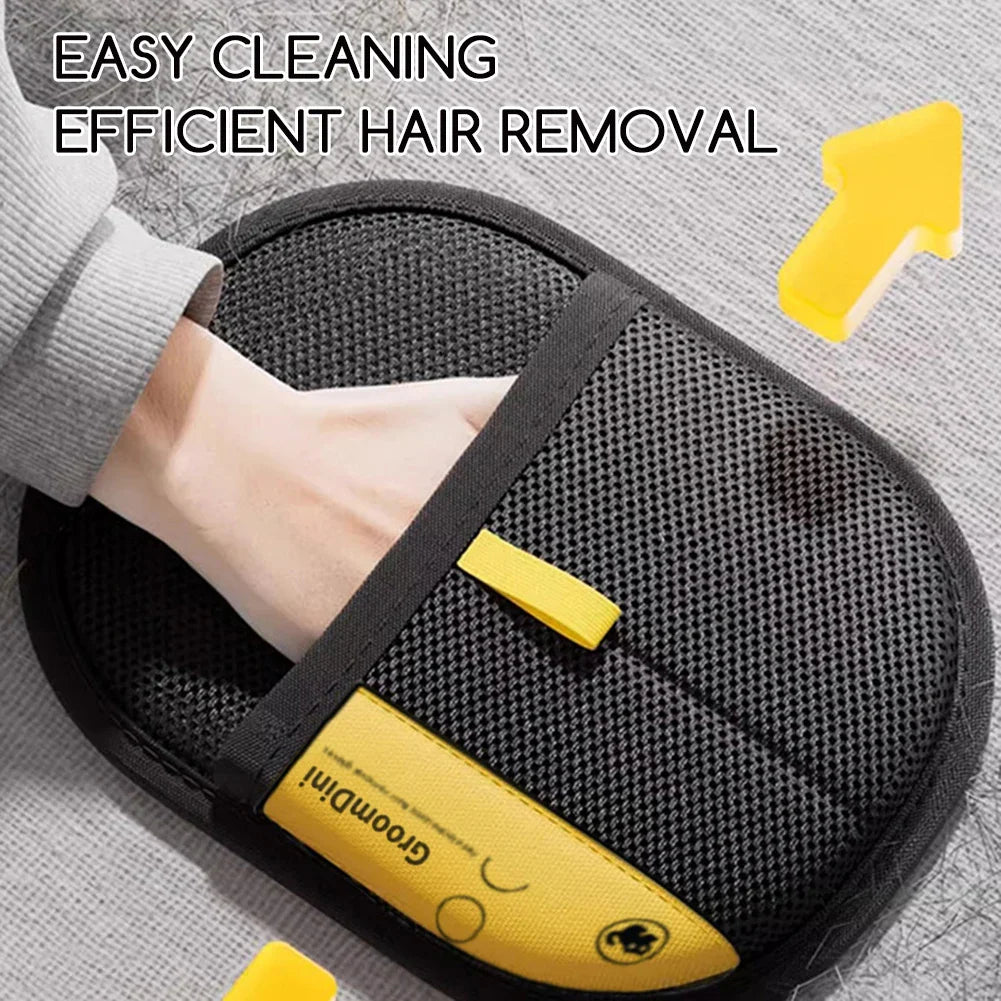 Pet Grooming Gloves - Hair Remover & Fur Catcher for Cats & Dogs | Electrostatic Brush for Sofa & Furniture (1/2/3 Pack)