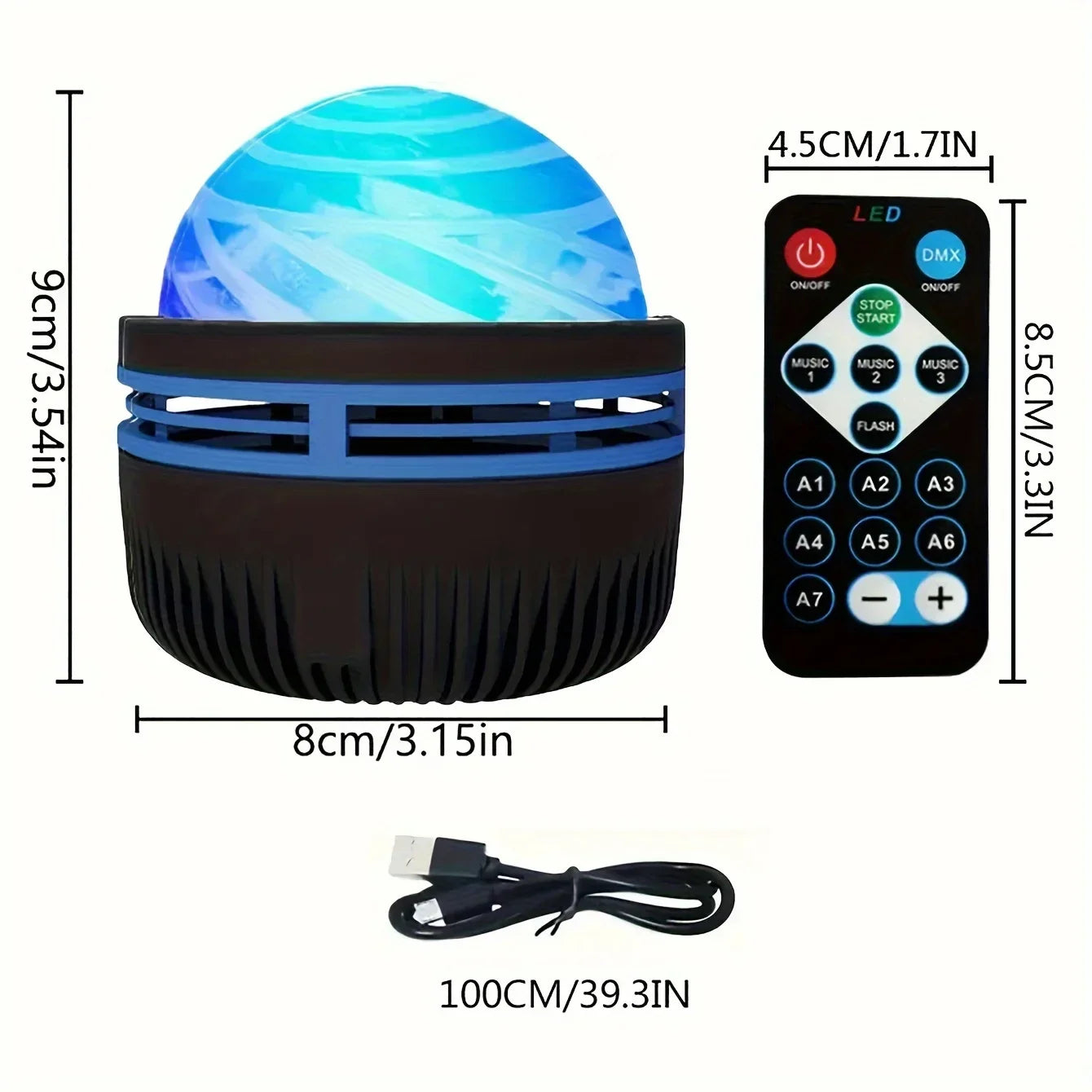LED Northern Lights Star Projector with Remote