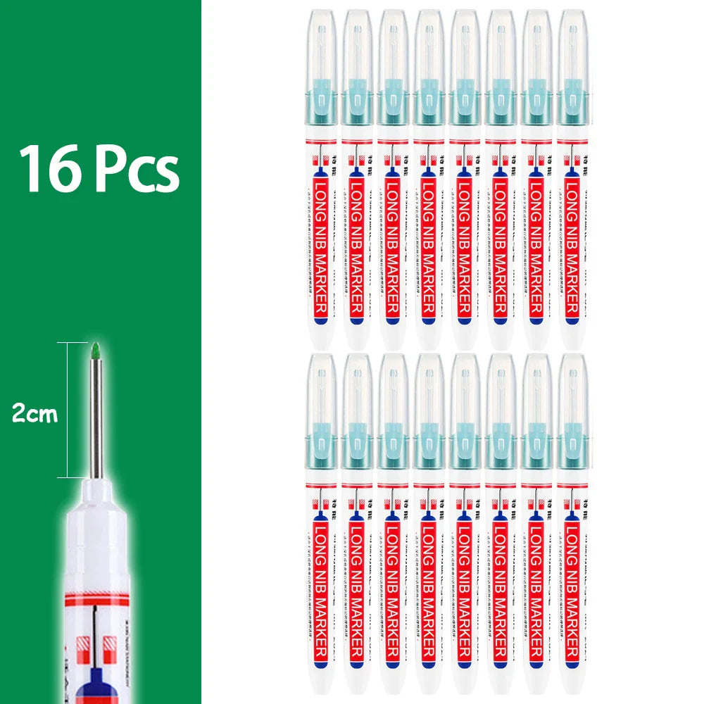 Waterproof Deep Hole Marker Pens for Woodworking & Metal Marking